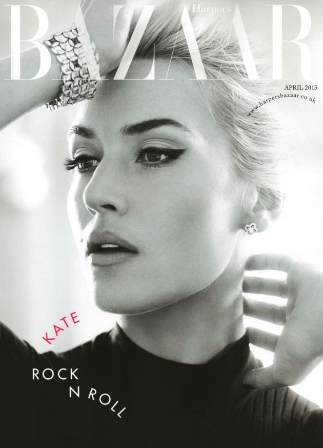 Harper’s Bazaar UK April Cover: Kate Winslet