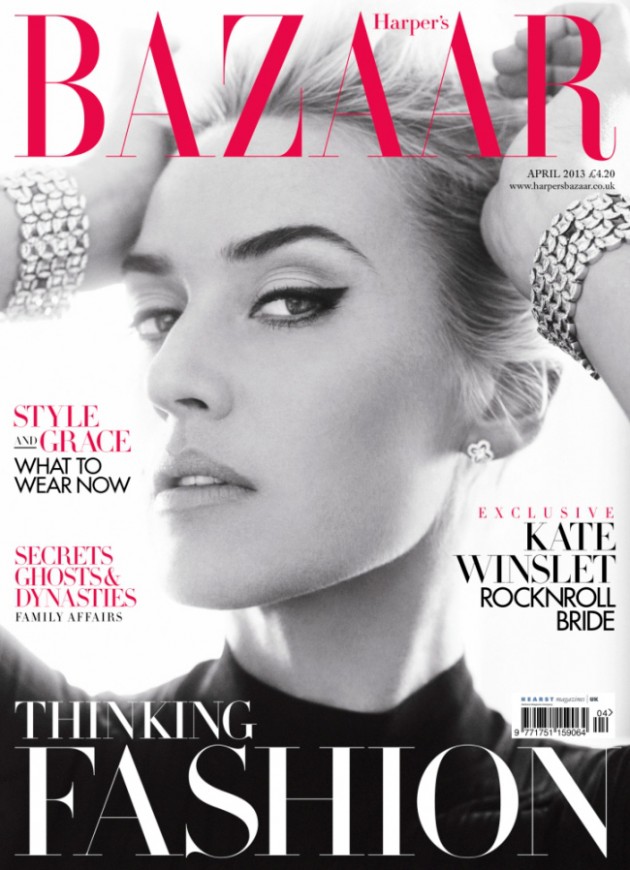 Harper’s Bazaar UK April Cover: Kate Winslet